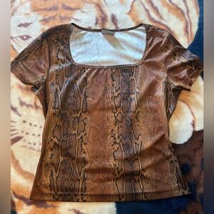 Snake Skin Backless Top